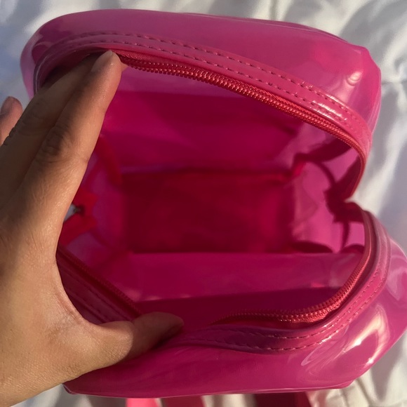 Pink PVC mini backpack - Picture 3 of 3